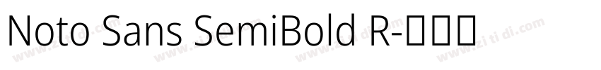 Noto Sans SemiBold R字体转换